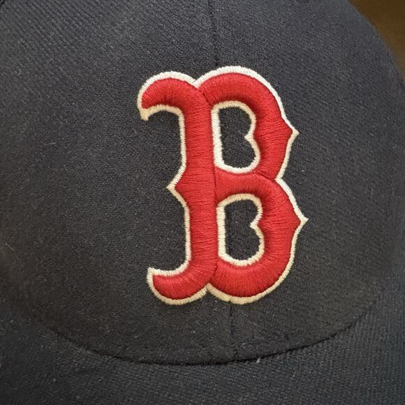 Vtg Boston Red Sox Hat Plain Logo Hook Loop Cap MLB Wool Blend Twin Enterprises - Picture 6 of 10